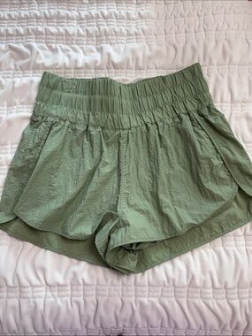 Gianni Bini Sage Green Athletic Shorts with Elastic Waist